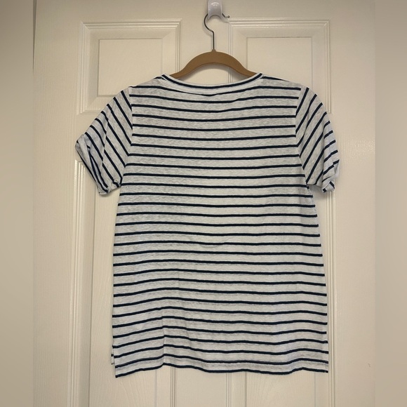 J.Crew Blue & White Pocket Tee - Size XS - Picture 3 of 3
